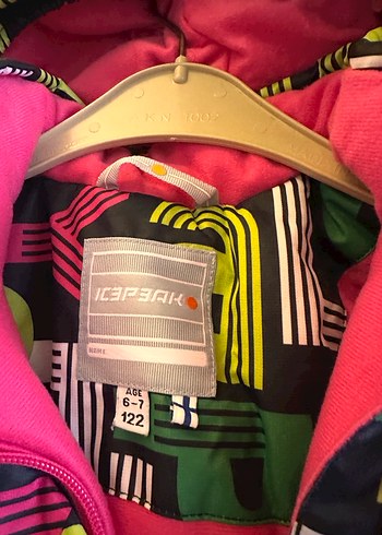 Kız çocuk Çok Renkli Desenli Kayak Tulumu 6-7 yaş - Görsel 4