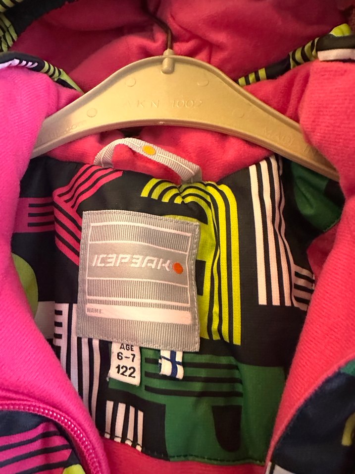 Kız çocuk Çok Renkli Desenli Kayak Tulumu 6-7 yaş - Görsel 4