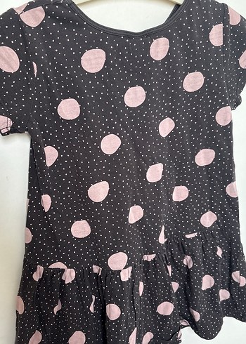 Kız Çocuk Puanlı Kısa Kollu Elbise - Görsel 2