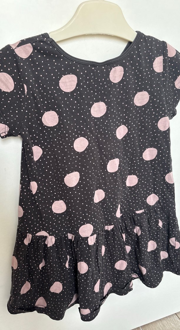 Kız Çocuk Puanlı Kısa Kollu Elbise - Görsel 2