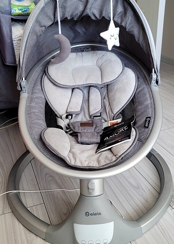 Beden gri Renk Elele Amore Otomatik Sallanan Elektrikli Ana Kucağı Gri