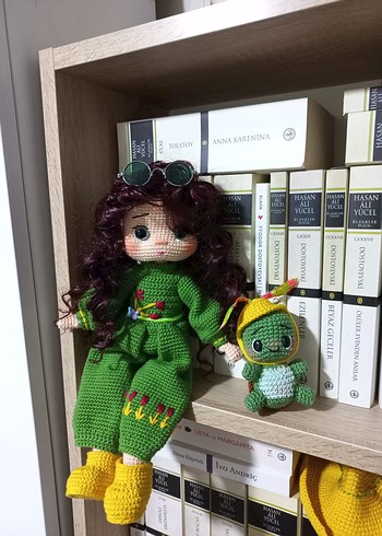 Diğer Amigurumi Peri Doll ve Küçük Arkadaşı turtle