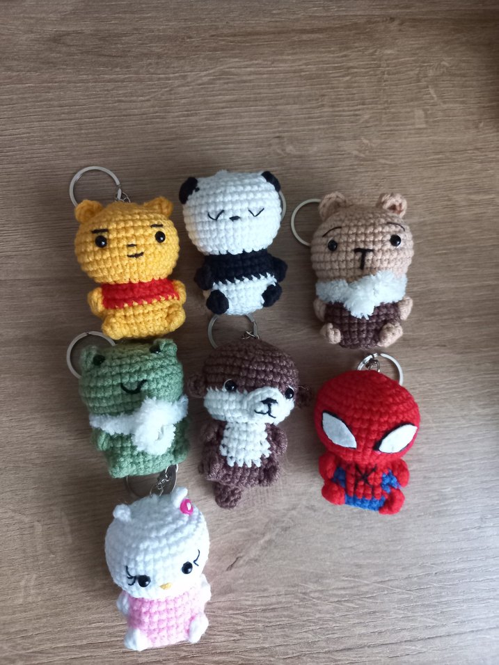 Kırmızı Örgü Örümcek Adam Anahtarlık - Görsel 3