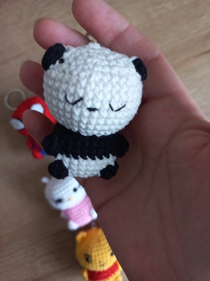 panda  Kadın Anahtarlık amigurumi - Görsel 3