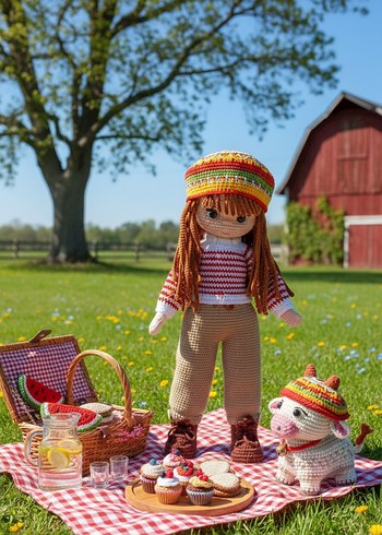 amigurumi bebek Bella ve Momo - Görsel 2