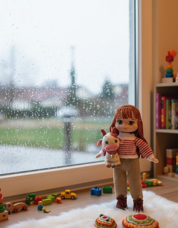 amigurumi bebek Bella ve Momo - Görsel 5