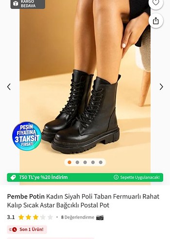 Zara Siyah Bağcıklı Blok Topuklu Kadın Bot