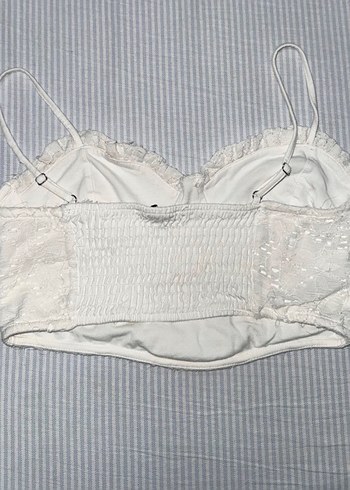 Stradivarius Dantel Büstiyer Bluz - Görsel 2