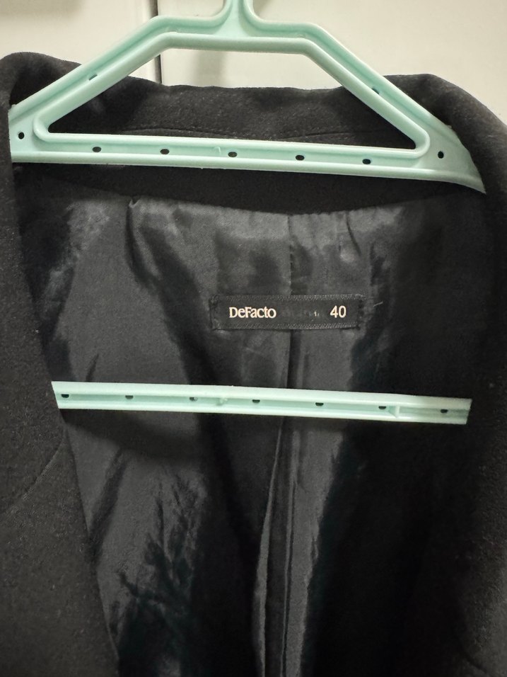 Düğmeli Siyah Kadın Blazer Ceket - Görsel 3