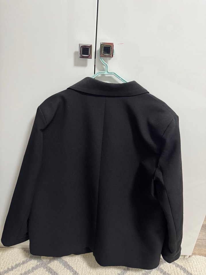 Düğmeli Siyah Kadın Blazer Ceket - Görsel 2