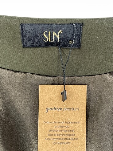 36 Beden yeşil Renk SLN Blazer %70 İndirimli.