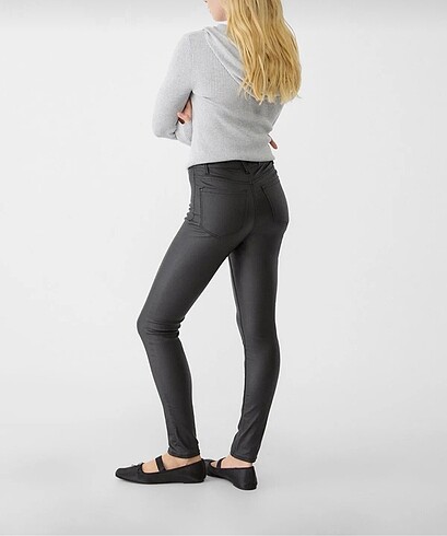 Stradivarius süper yüksek bel mumlu pantolon