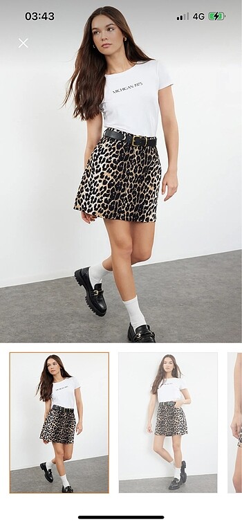 Trendyol & Milla Leopar desenli etek