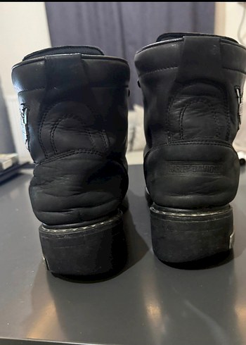 Siyah Deri Biker Botlar - Harley-Davidson - Görsel 4