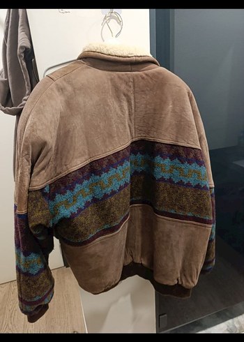 Kahverengi Kürklü Vintage Aztek Mont - Görsel 4