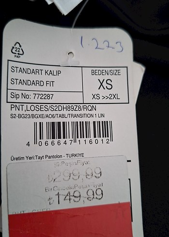 xs Beden siyah Renk Siyah Kadın Bilek Boyu Esnek Tayt 2 tane mevcuttur