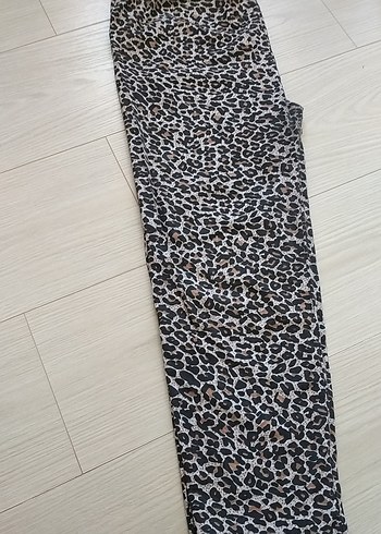 m Beden mor Renk Leopar Desenli Mor Uzun Kollu Kadın Pijama Takımı
