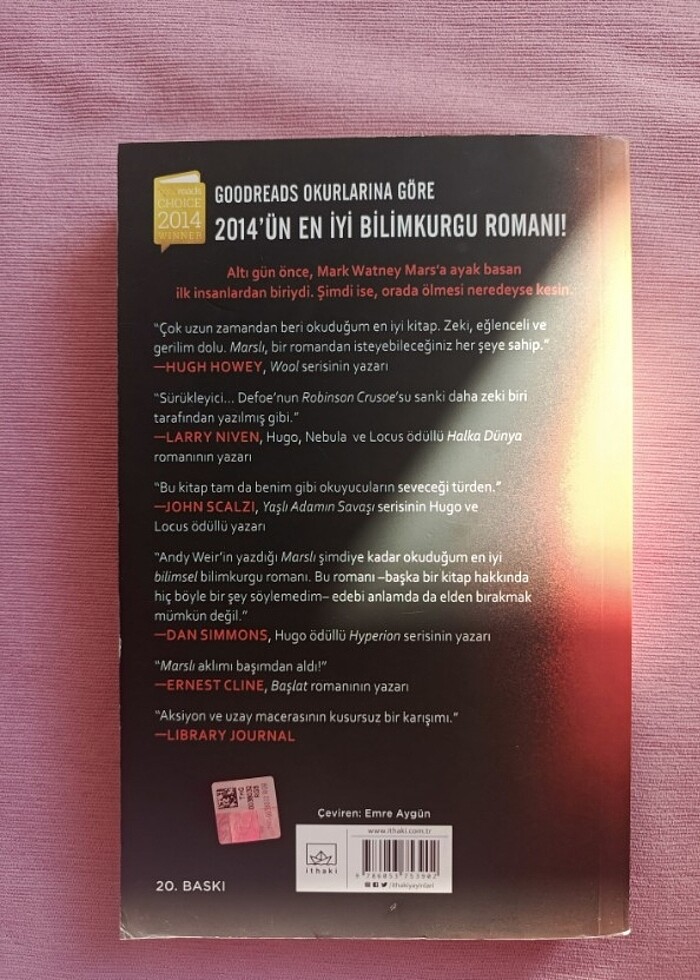 ANDY WEİR MARŞI KİTABI SADECE 80 TL - Görsel 2