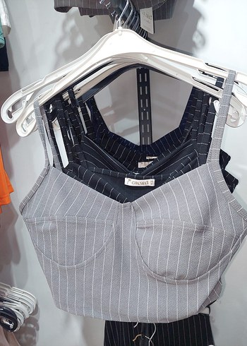 Çizgili Kot Bustiyer Kadın TOPTAN TEKLİ SATIS VARDİR - Görsel 2