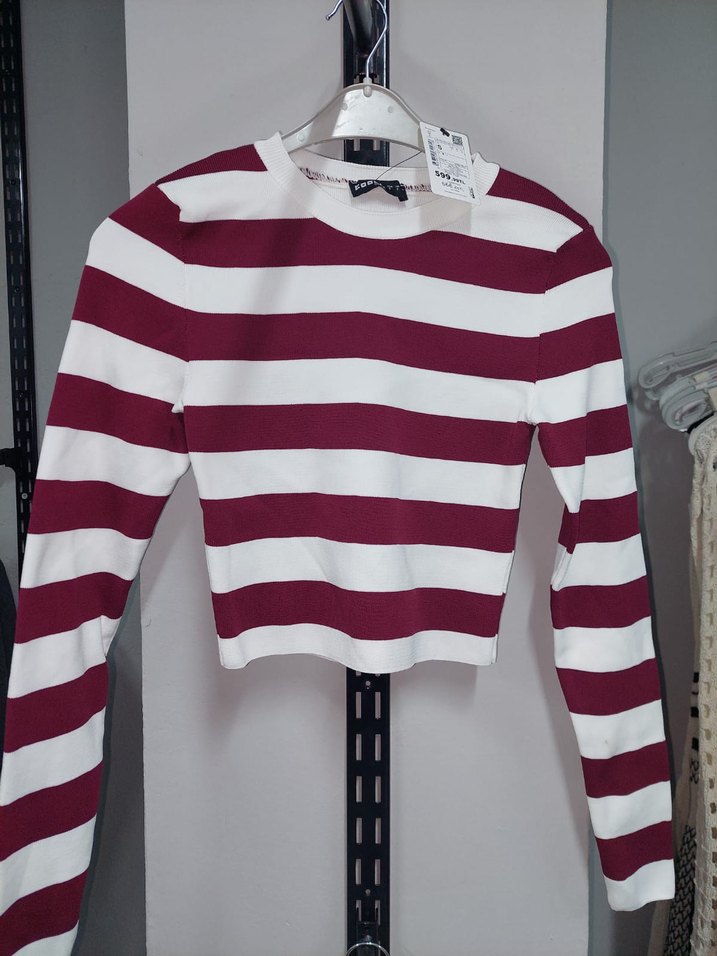 İNANILMAZ FİYAT TOPTAN VEYA TEKLİ SATIŞ ÇİZGİLİ CROP - Görsel 3