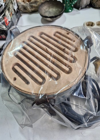 Bej ve Gri Elektrikli Mini Izgara - Görsel 2