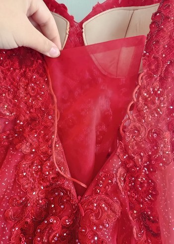 özel dikim sıfır kınalık abiye - Görsel 3