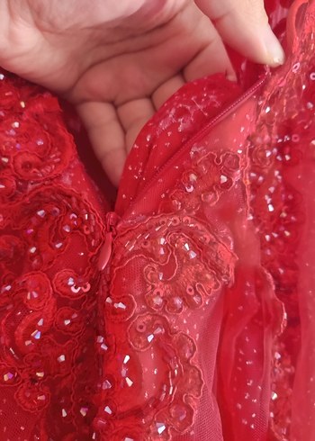 özel dikim sıfır kınalık abiye - Görsel 4