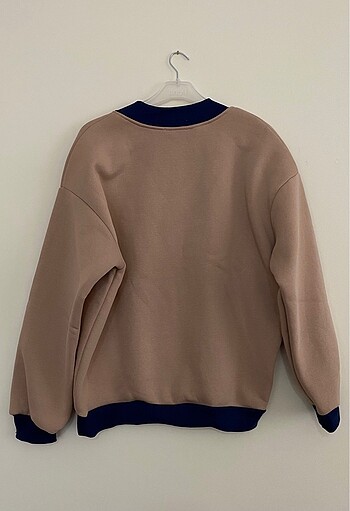 m Beden Camel Baskılı Sweatshirt