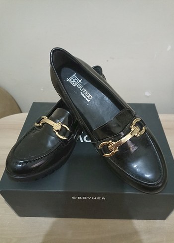 Kızlar için Klasik Siyah Rugan Loafer - Görsel 5