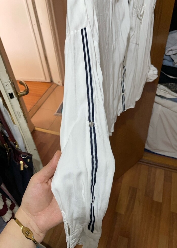 Beyaz pamuklu gömlek - Görsel 2