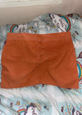 Kadifemsi turuncu tam bir yaz eteği yurt dışı ürünü - Görsel 2