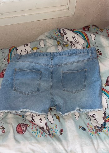 Düğmeli Mavi Mini Denim Şort - Görsel 2