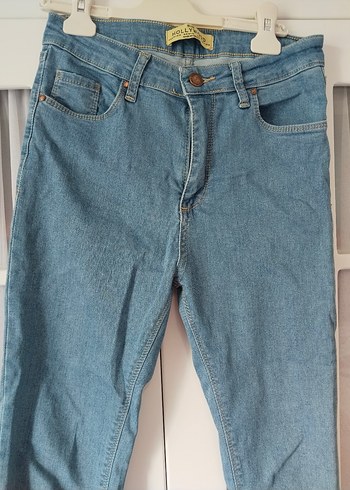 Diğer Payet Detaylı Mavi Denim Kadın Pantolon