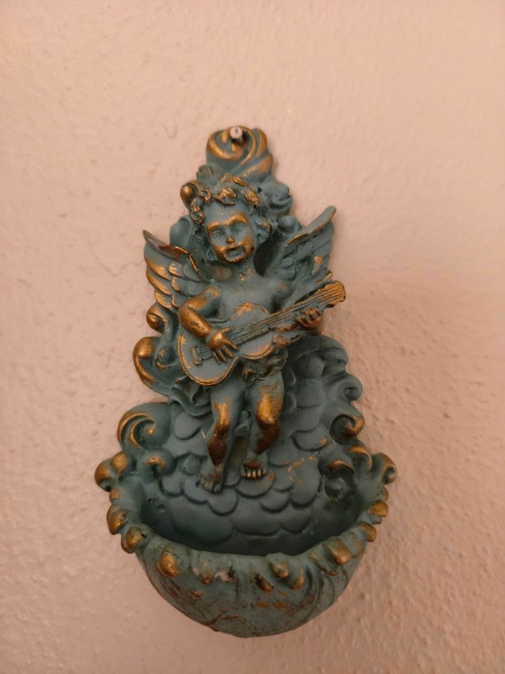 Altın Renkli Melek Figürlü Anahtarlık Tutucu - Görsel 2