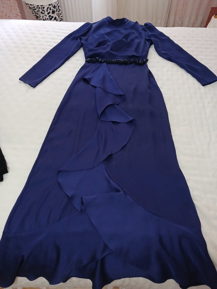 düğün mezuniyet uzun saten abiye - Görsel 4