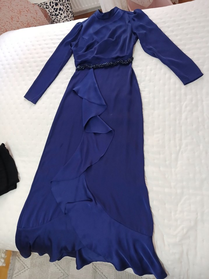 düğün mezuniyet uzun saten abiye - Görsel 3