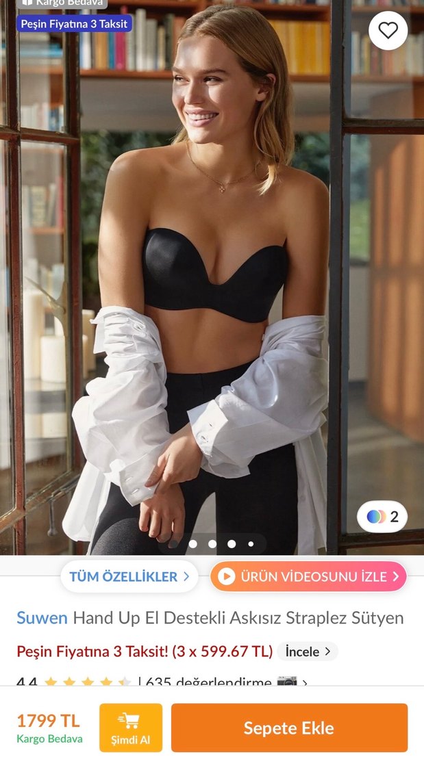 SUWEN STRAPLEZ SÜTYEN - Görsel 4