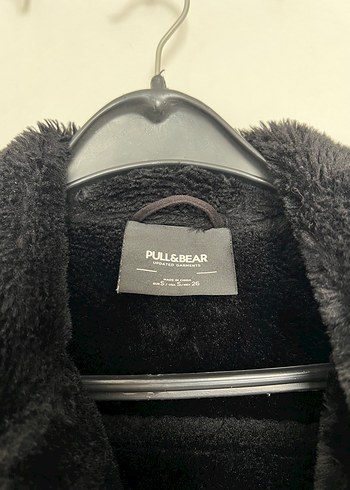 PULL&BEAR Siyah Süet Kürklü Biker Ceket - Görsel 3