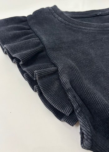 Siyah Gothic Kadın Bluz - Görsel 2