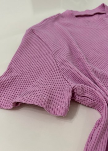 Pembe Kalp Detaylı Tişört - Görsel 4