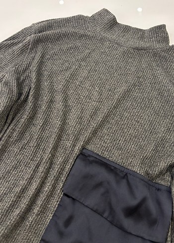 Cep Detaylı Boğazlı Bluz - Görsel 3