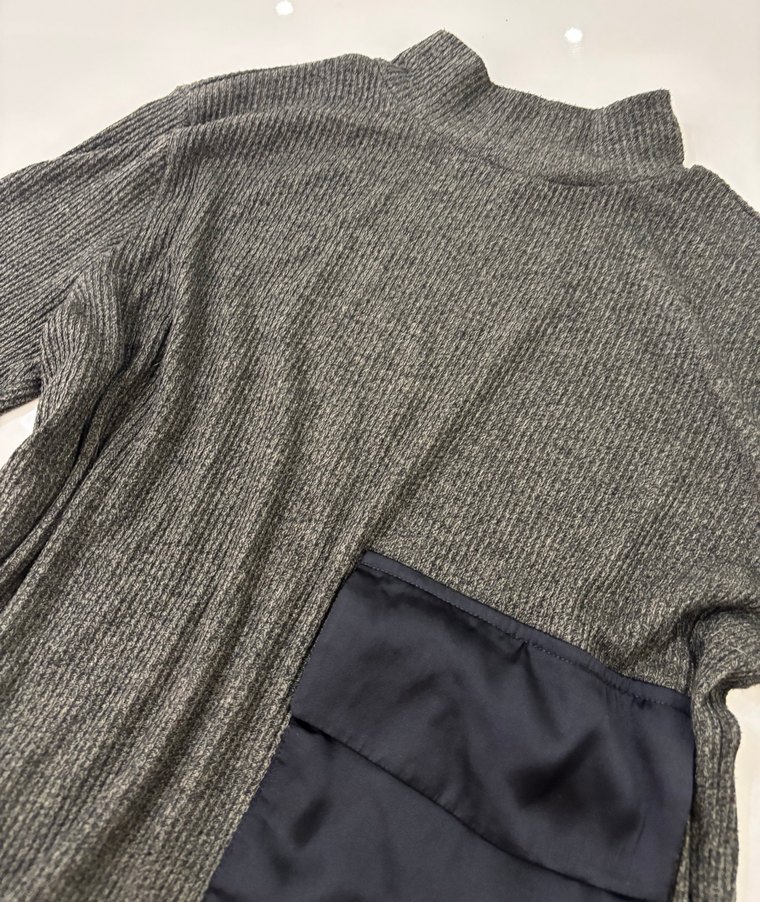 Cep Detaylı Boğazlı Bluz - Görsel 3