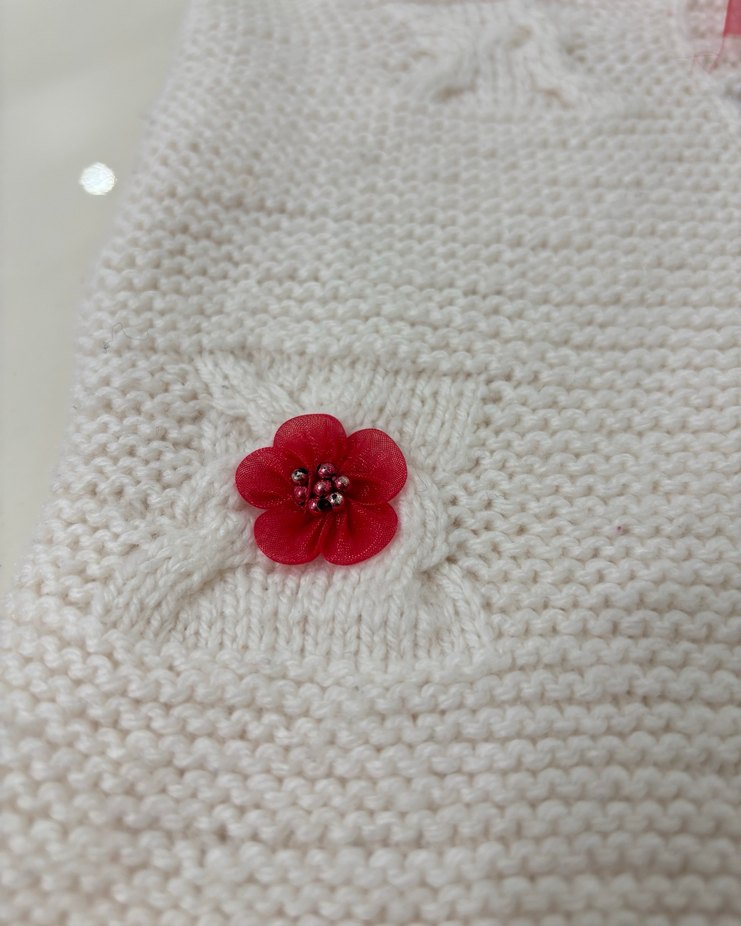 Krem Örgü Bebek Hırka - Görsel 2