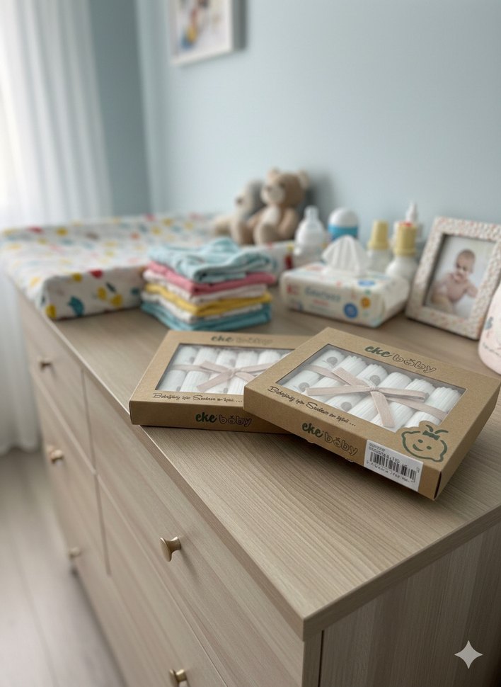 Desenli Unisex 6lı Ağız Mendili - Görsel 2