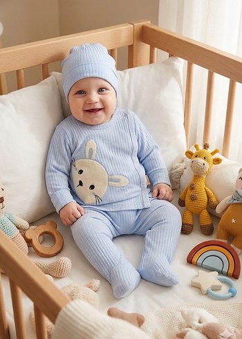 Ayıcık Desenli Pijama Takımı - Görsel 2