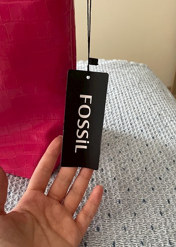 Fossil Parlak Pembe Deri Fossil Çanta