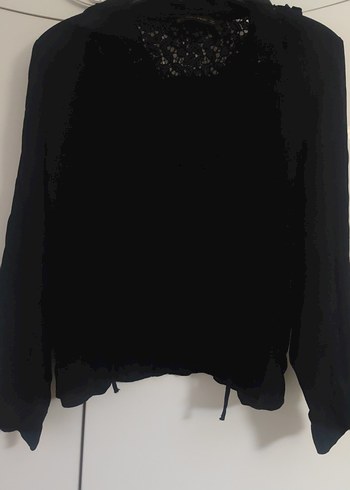 siyah gömlek yaka zara - Görsel 3