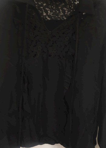 siyah gömlek yaka zara - Görsel 5