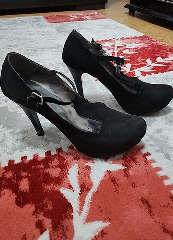40 Beden siyah Renk Süet topuklu ayakkabı