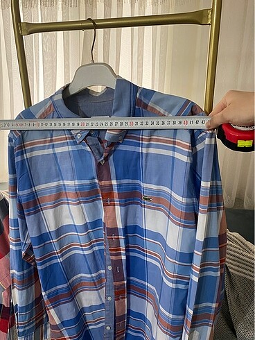 l/xl Beden Lacoste kareli gömlek
